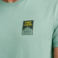 PME Legend Tops*T-Shirt In Jersey With Small Artwork Green