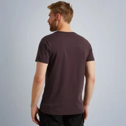 PME Legend Tops*T-Shirt In Jersey With Small Artwork Brown