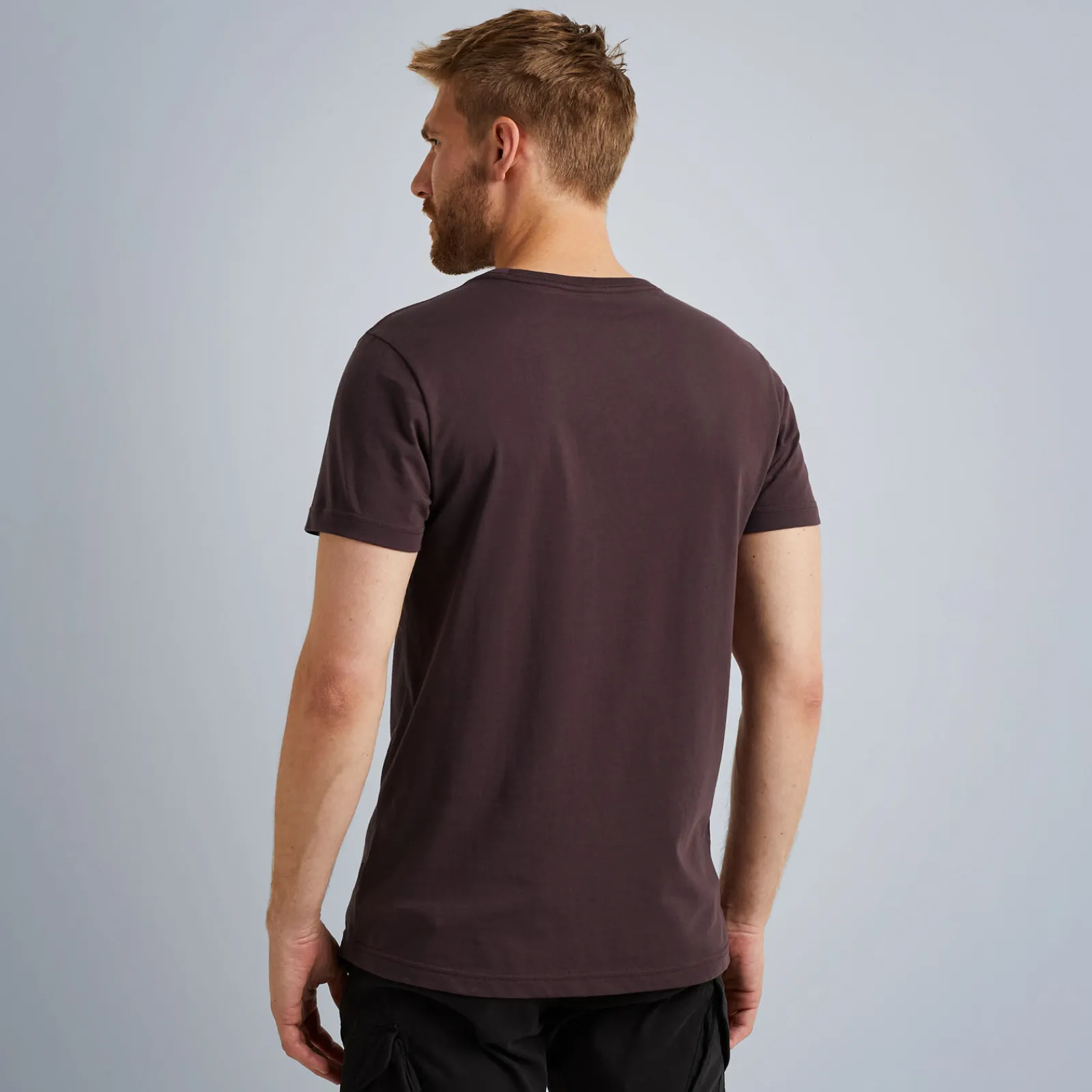 PME Legend Tops*T-Shirt In Jersey With Small Artwork Brown