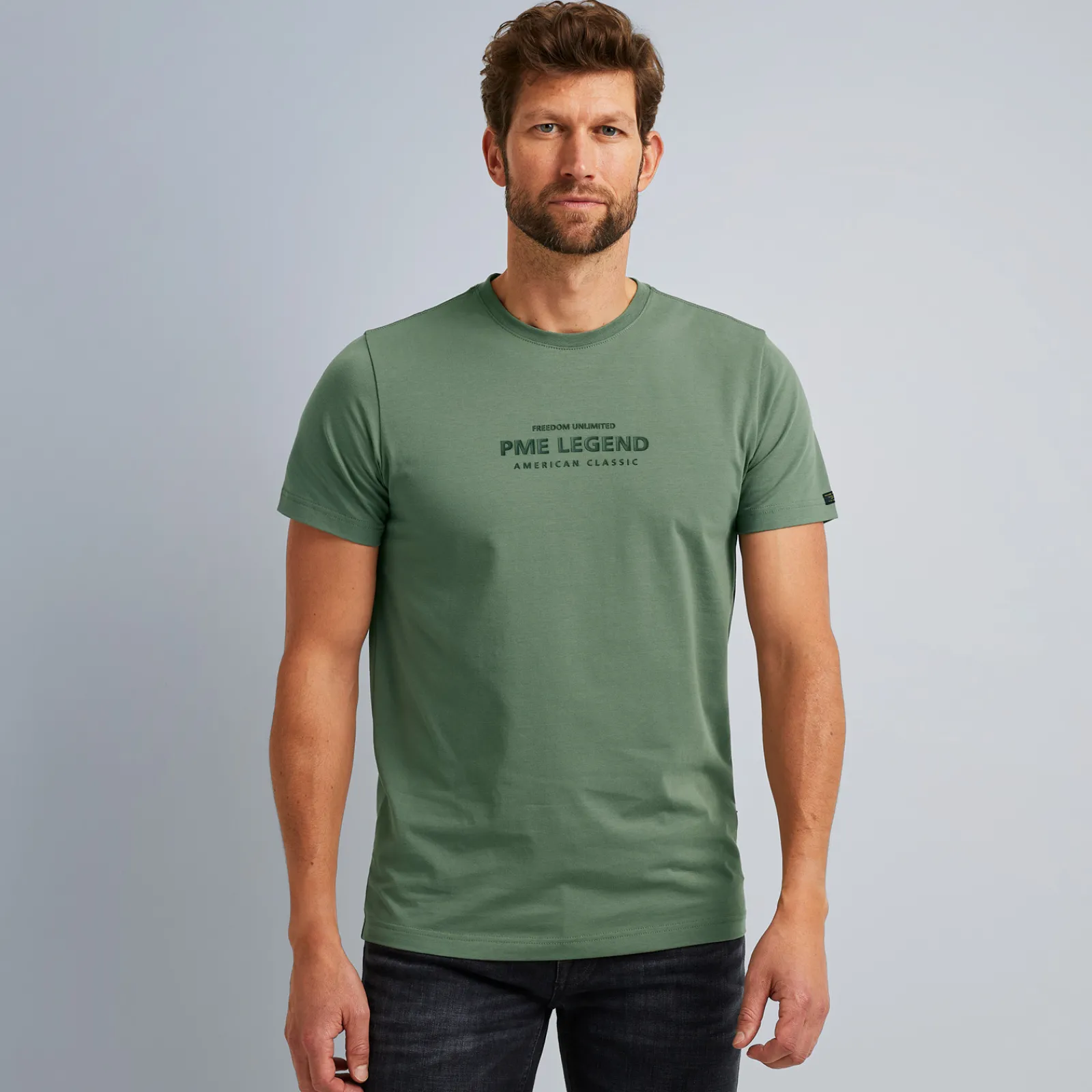 PME Legend Tops*T-Shirt With Artwork Green