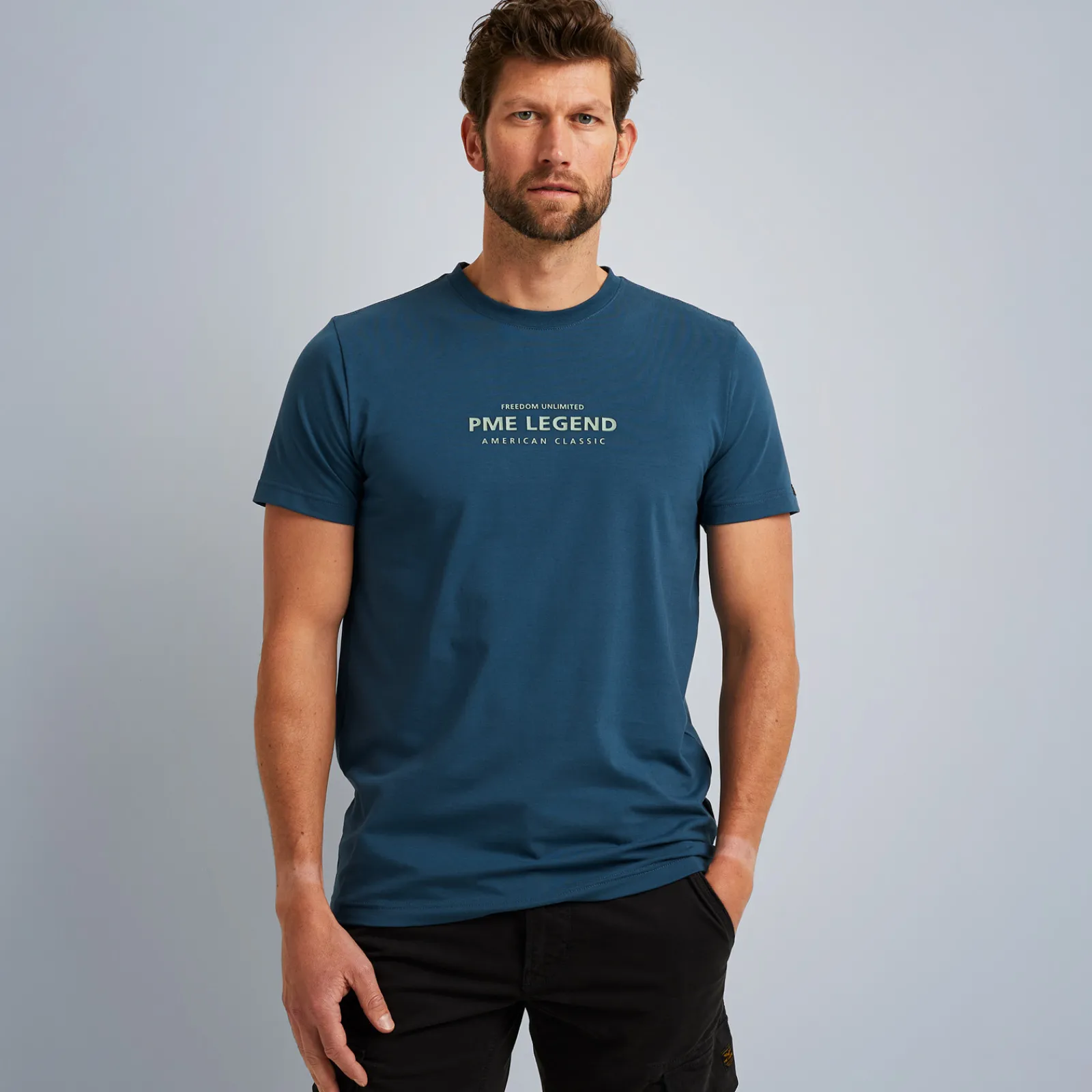 PME Legend Tops*T-Shirt With Artwork Blue