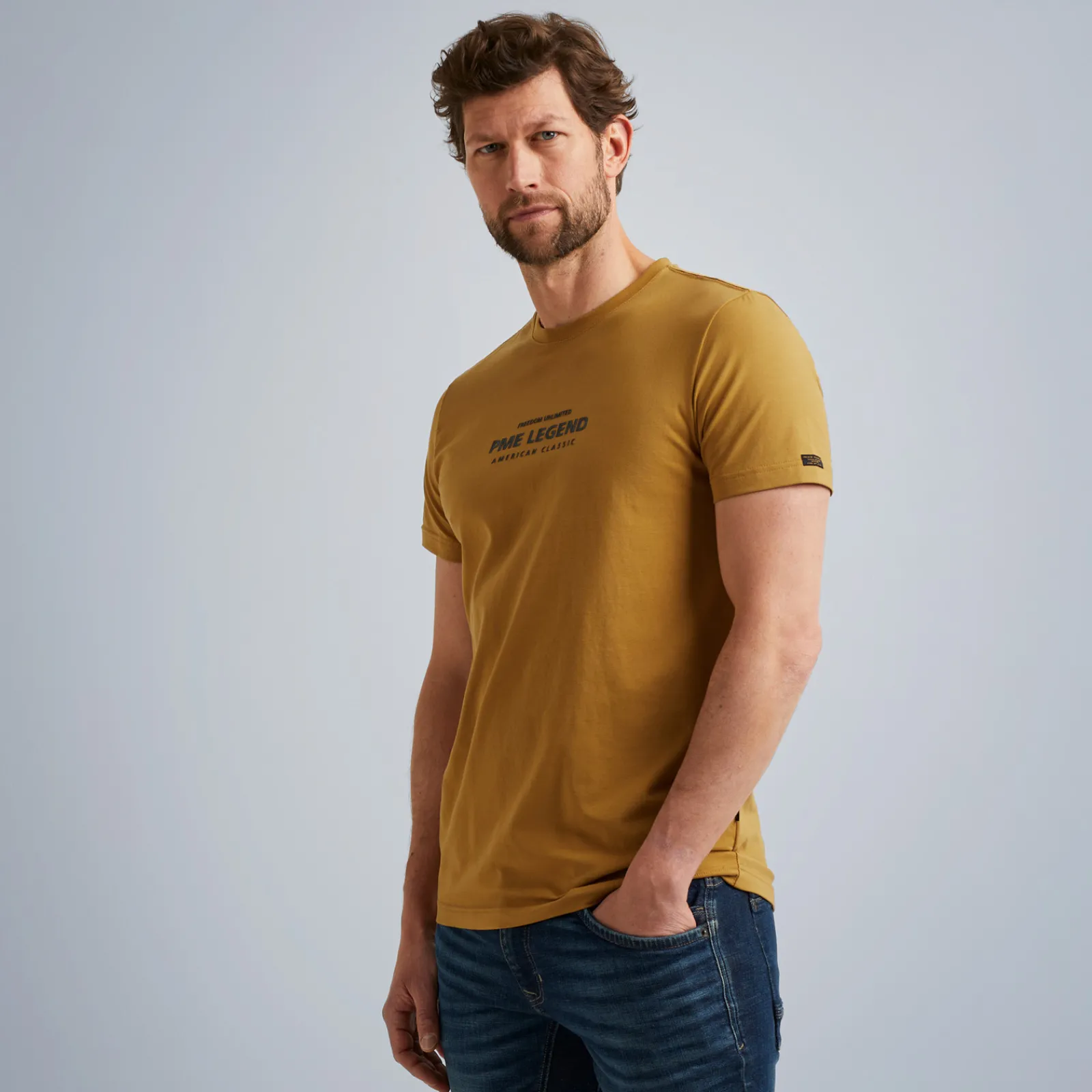 PME Legend Tops*T-Shirt With Artwork Brown