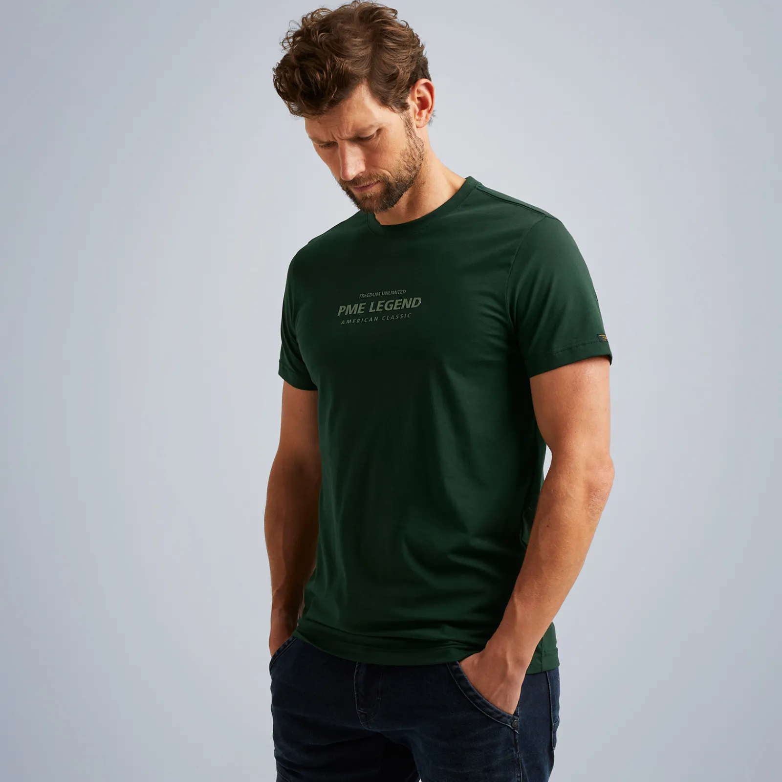 PME Legend Tops*T-Shirt With Artwork Green