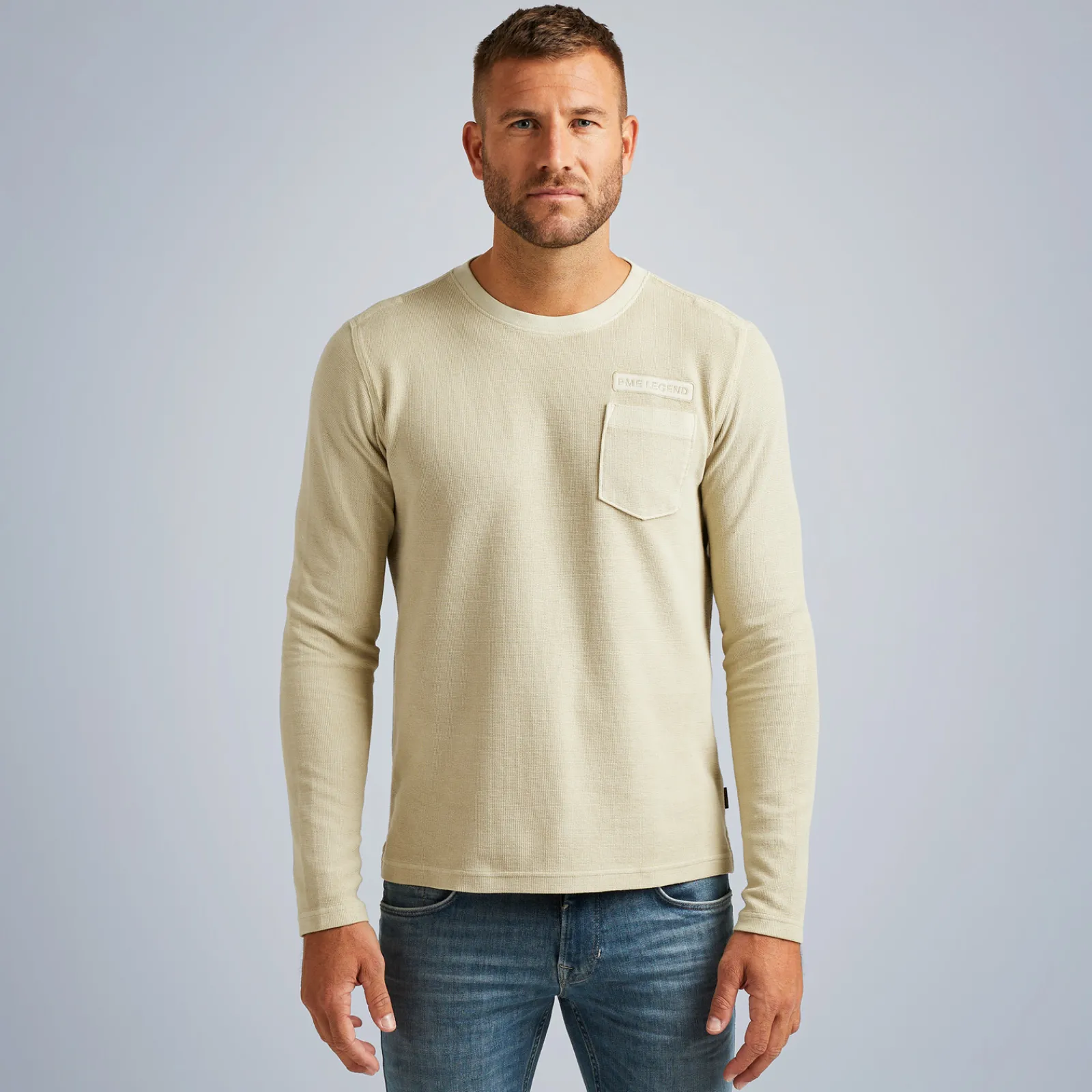 PME Legend Tops*T-Shirt With Long Sleeves Grey