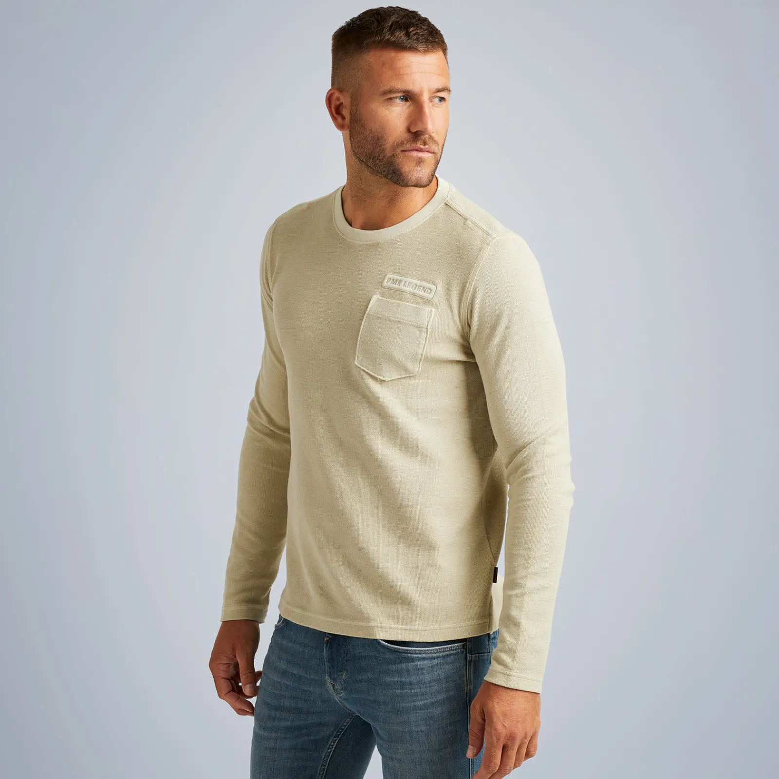 PME Legend Tops*T-Shirt With Long Sleeves Grey