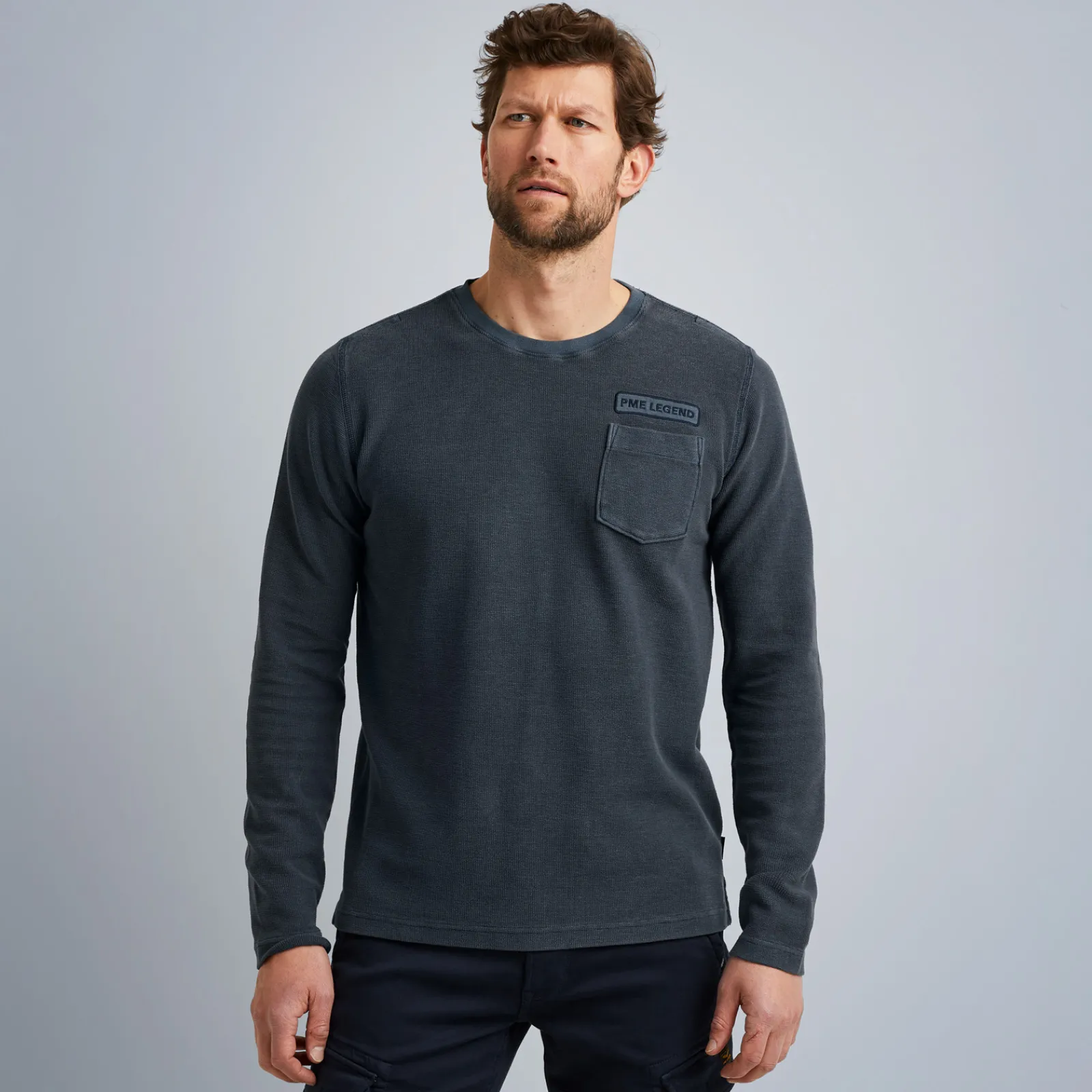 PME Legend Tops*T-Shirt With Long Sleeves Blue
